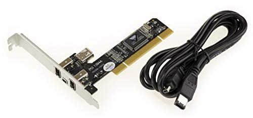 KALEA-INFORMATIQUE Carte contrôleur PCI vers FireWire 400 IEEE1394a 3+1 Ports avec Chipset Via et fournie avec Cordon ILink 1.5M