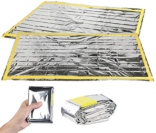 Semptec Urban Survival Technology Thermodecke Outdoor: 2er-Set Notfall-Schlaf- und Rettungssäcke (Thermodecke Camping, Outdoor wasserdicht, Thermo Schlafsack)