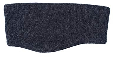 FosterNatur, Merino Stirnband mit Ohr, 100% Wolle (Baumwollfutter) (Anthrazit)