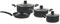 SQ Professional Ultimate Carbon Steel Cookware Set Non Stick with Stockpots,Saucepans for Induction hobs & Frying Pan - Induction Safe Non-Stick Casserole Pan Set