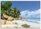 ARTLAND Wanddeko Leinwand Bilder Wandbild 130x90 cm Karibik Südsee Strand Natur Palmen Natur Malediven R2PV