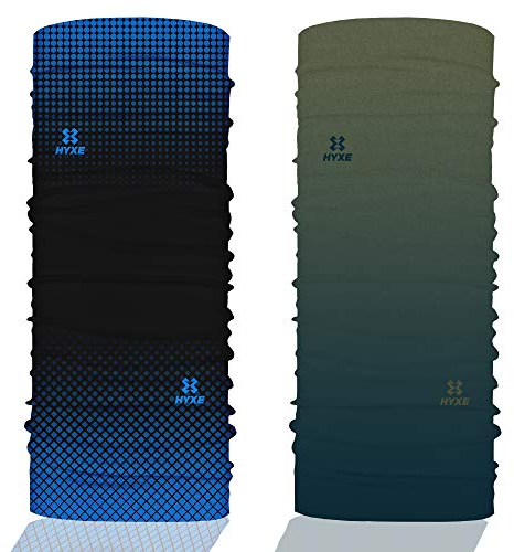 HYXE 2er Set Original Multifunktionstuch für Herren - Outdoortuch, nahtloses Halstuch, nachhaltiges Schlauchtuch, Schal, Kopftuch, Stirnband, verschiedenste Designs, 10 Tragevarianten