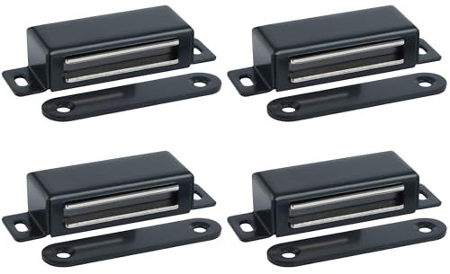 Mooche 4PACK Cabinet Magnets, Magnetic Door Catch 20KG Cupboard Door Magnets, Stainless Steel Heavy Duty Cabinet Drawer Magnet Latches for Kitchen Wardrobe Closet Closure