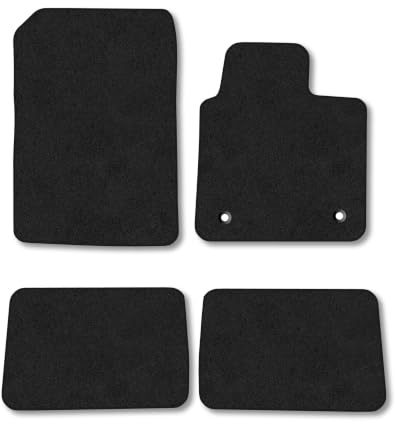 Renault Twingo (2007-2014) Carpet Car Mats | Black Edge Trim Tailored Fit Floor Mats Full Coverage Protection Accessories Easy Clean Anti Slip Made in the UK