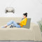 Byour3 - Sofabezug 2 3 4 Sitzer Leichte 100% Reine Baumwolle Sofa Cover Schutzhülle Sofaüberwurf L U Form Ecksofa Sofa Couch Abdeckung Alles Couchbezug Abwaschbar (Elfenbein, 3 Sitzer)