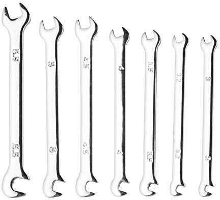 Larcele Lot de 7 Mini Clé à fourche double, 3mm-5.5mm Clés Plates Mixtes Métrique MNBS-07
