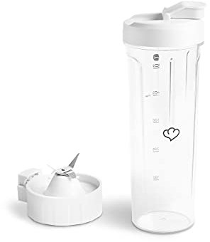 SPRINGLANE To-Go-Mixflasche inkl. Mixdeckel und Trinkdeckel für Hochleistungsmixer Hanno, Weiß, spülmaschinengeeignet