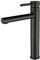 VALAZ Grifo Lavabo Negro Mate Alto Pica | Grifo Monomando Lavabo, Mezclador Agua Fría y Caliente, Ahorro de Agua | Instalación Facil y Rápida | Latón, Inoxidable, Elegante, Caño Recto, Serie Palancia