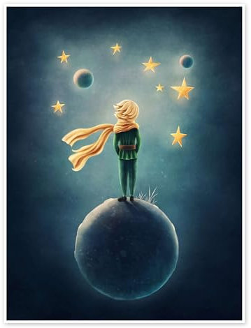 Der Kleine Prinz Poster von Elena Schweitzer 30 x 40 cm Wandbilder Wanddeko