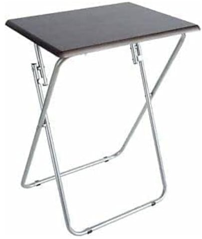 AAMEN Modern Style Black Folding Table, Folding Snack Table, Tv Dinner Table, Laptop Table, Drinks Table, Folding Side Table, Perfect Indoor & Outdoor Table_ 38 x 48 x 66 cm (Black)