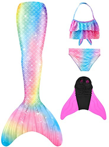 DNFUN Fisch Tail mit Bikini und Mädchen Monoflosse zum Cosplay