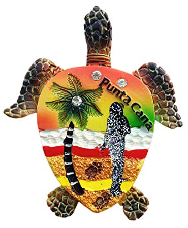 Kühlschrankmagnet Punta Cana, Dominikanische Republik, Reise-Souvenir, Kühlschrankdekoration, 3D-Magnetaufkleber, handbemalt, Handwerk