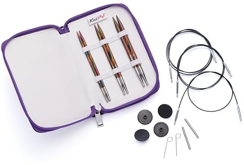 KnitPro Symfonie Starter Interchangeable Circular Needle Set 5 (13cm) | 3 Sizes (4mm to 6mm)