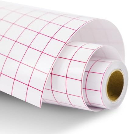 LOKLiK rotes Gitter-Transferband 30 x 300 cm für Klebevinyl - unverzichtbares Werkzeug für kreative Hobby- und DIY-Projekte