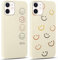 Yoedge 2 Stück Handyhülle für iPhone 12 Mini Hülle, Smiley Gesicht Niedliches Gemaltes Design Mädchen Aesthetic Handyhülle Dünn Weich Silikon Flexibel TPU Stoßfest Schutzhülle für iPhone 12 Mini 5,4