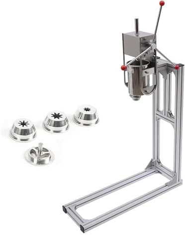 ANXYYDS Commercial Churro Machine Hand Crank Stainless Steel Professional Churro Maker Home Vertical Type Manual Spanish Donuts Churros Fill Machine Apply for Restaurants,Bakeries,3L