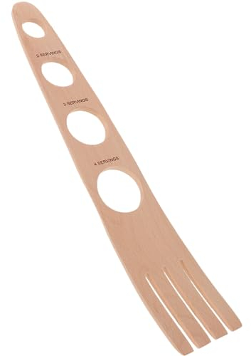 Kichvoe Four-Person Meter Wooden Spaghetti Measuring Tool with 4 Holes for Precise Portion Control in Home Cooking