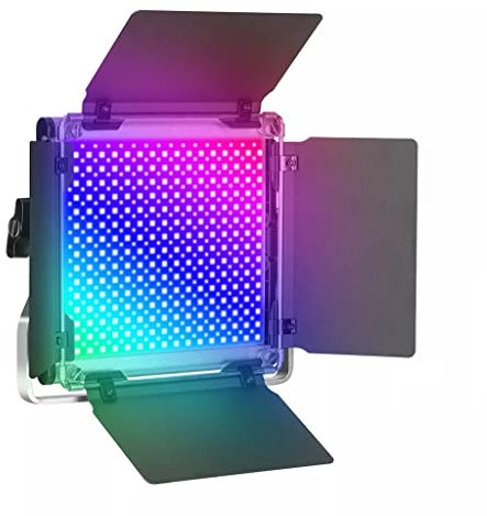 Luz de vídeo para cámara LED, batería Opcional con Kit de Cargador, luz RGB480 para fotografía + Adaptador de CA para Estudio