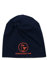 SCHIETWETTER Accessoire Kinder Mütze, Leichte Beanie, Übergangsmütze, dünne Kopfbedeckung, Logo-Print, stretch, warm, einfarbig navy-neon-orange 52