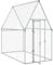 Tidyard Hühnerkäfig, Hühnerstall, Geflügelstall, Wachtelstall, Hühnergehege, Silbern 200x100x190 cm Verzinkter Stahl
