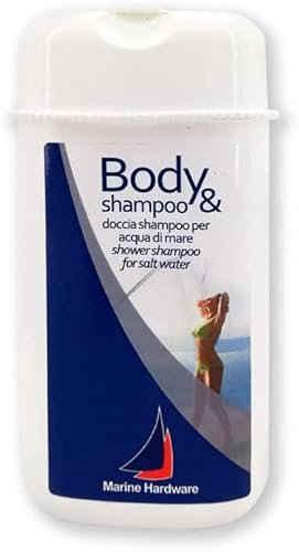 Marine Hardware docciashampoo Delicato Liquido Marino da Barca biodegradabile Acqua di Mare ecocompatibile Doccia Campeggio rispetta Ambiente, la Pelle e Capelli Profumo Naturale.