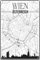 30 x 20 cm Blechschild, Retro, Vintage Reise und Souvenir Schild, Stadtplan Deko (Wien)