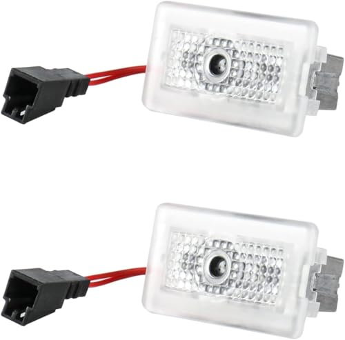 AutoQi Willkommenslicht für Tesla Model Y / 3 / S/X, Tesla Tür Lampe LED Logo Projektor Einstiegsbeleuchtung Laser Türlicht, 2 Stück