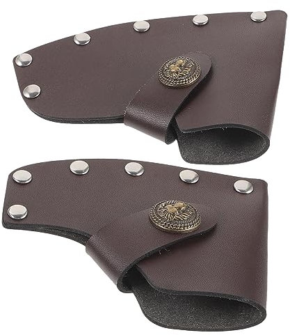 SEWOART 2stücke Axtscheide Aus Leder Für Beil Lederhülle Als Beilschutzhülle Lederschutz Zubehör Hülle Für Campingzubehör Tragbare Axtschutzhülle