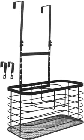 HOLIDYOYO Hair Dryer Holder Hair Dryer Storage Holder Hair Straighteners Cabinet Holder Curling Wands Door Storage Over Door Storage Holder Hair Straightener Shelf Iron Wire Black