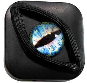 TTXSDYD White Contact Lenses Case, Red Contact Lenses Case for Human Eyes, Scary Contact Lenses Case, 6.8 * 6.8 * 1.9 cm Eyes Storage Travel Portable Lens Box (Blue)