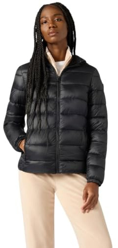 Champion Legacy Damen Leichte Outdoor Polyfilled Kapuzenjacke M Schwarz, Schwarz, M