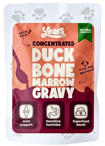YEARS Bone Broth for Dogs - Probiotic Duck Dog Gravy Topper 100ml | Concentrated Duck Dog Food Topper With Duck Liver. Probiotics & Prebiotics For Gut Health. Collagen For Stiff Joints & Coat.