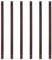 BENECREAT 6PCS Wooden Dowels with Two Holes, 11.8inch Black Round Wooden Rod Sticks for Crafts and Cake Dowels and Flag Making DIY Hardwood Craft, Hole: 5.5mm
