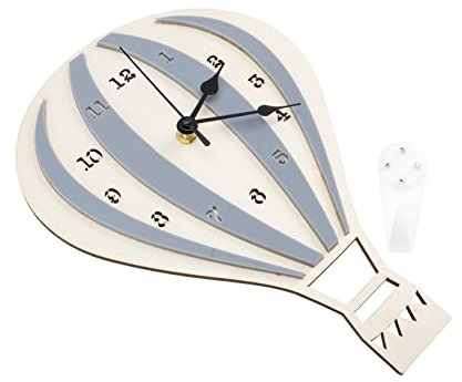 MAGICLULU Heißluftballon-wanduhr Für Schlafzimmer Kinderzimmeruhr Ohne Tickgeräusche Stumme Hängeuhr Wanddeko Für Babyzimmer Klassenzimmer Küche Homeoffice