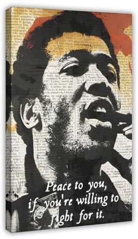 fsgfod Fred Hampton Poster auf Leinwand, Wandkunst, Dekordruck, Bild Gemälde für Wohnzimmer, Schlafzimmer, Dekoration, 30 x 45 cm