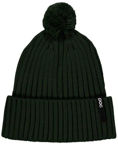 POC Beanie Pom – warme Merino-Acryl Bommelmütze mit 2x2-Rippenstrick & breitem Umschlag