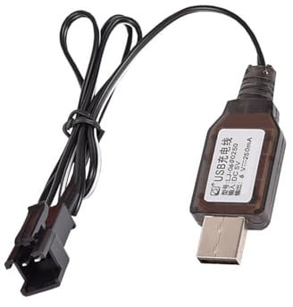 ANMITI 2Pin 6V USB Charging Cable Battery Charging Cord Line For Electric Toy Robot Remote Controlled Car Repairment
