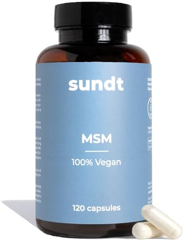 MSM Kapseln | 600 mg reines OptiMSM® pro Kapsel | 120 vegane Kapseln | Hochdosiert für Gelenkgesundheit & Regeneration | Glutenfrei, Laborgeprüft | Sundt Supplements