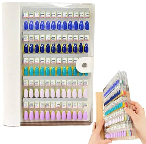 Livre d'échantillons d'ongles magnétique, présentoir de couleurs pour ongles 120/180/240, organisateur de rangement pour ongles magnétiques vierges 2025, avec ongles de remplacement transparents, pas