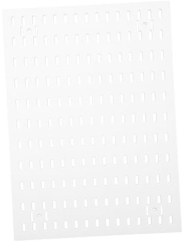 Healifty Panneau Perforé Mural Blanc Étagère de Rangement Organisateur Pratique pour Bureau Cuisine et Salle de Bain Installation sans Perçage pour et Décoration Murale