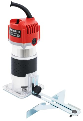 800W Holzbearbeitung Trimmer Holzfräse Oberfräse Elektrik Kantenfräse Elektrische Holzfräse Einhandfräse Holzbearbeitungsfräse 1/4 Hand Trimmer Fräsen Cuter für Holzbearbeitung
