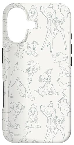 Hülle für iPhone 17 Disney Classic Figuren Simba Dumbo Bambi, Alloverprint