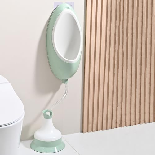 Wasserloses Herren-Urinal – spritzwassergeschütztes Urinal aus Kunststoff mit Schlauch, Anti-Verstopfung, Outdoor-Auswaschung für Garage, Schuppen und Hinterhof (Grün)