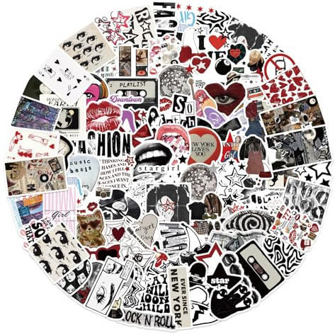 Downtown Girls Y2k Stickers Aesthetic – 100 PCS Cool Vinyl Decals – Trendy Waterproof Stickers for Teens and Adults – Water Bottle Laptop Skateboard Decoration