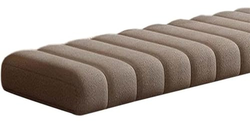 Generisch Bankauflage Bankkissen 120x40 100x40 80x40 160x40 40x40 4.5cm Dick Sitzkissen Bank Indoor Outdoor Abnehmbarem rutschfeste Sitzauflage Bank Fensterbank Gartenmöbel,Caramel,50x200cm