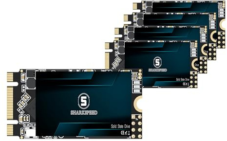 S SHARKSPEED SSD M.2 2242 64GB 5PACK Disco Duro Interno de Estado sólido, SATA III 42mm NGFF 3D NAND