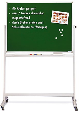 magnetoplan Kreidetafel SP, Aluminiumrahmen, mobil, 150 x 100 cm, grün