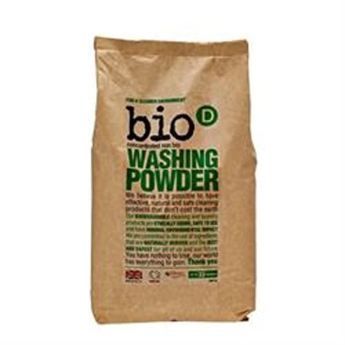 Bio-D Concentrated Non Bio Laundry Washing Powder 2kg | 33 Washes | Fragrance Free | Tough on Stains | Eco Friendly | Allergy Friendly | Gentle on Sensitive Skin | Vegan | Cruelty Free
