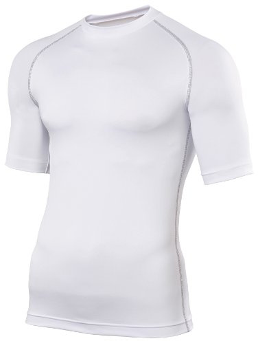 Rhino Mens Sports Base Layer Short Sleeve T-Shirt (S/M) (White)