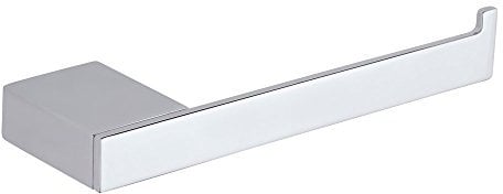 Milano Arvo Modern Wall Mounted Square Bathroom Toilet Roll Holder - Chrome